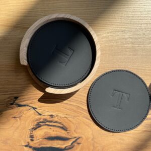 Personalised engraved Leather Coasters