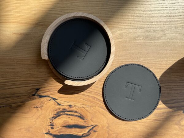 Personalised engraved Leather Coasters