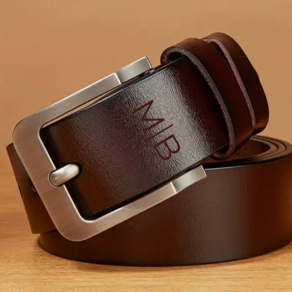 personalised mens leather belt