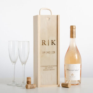 Personalised wine bottle box