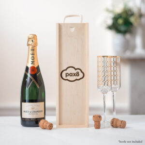 corporate wooden wine bottle box personalised