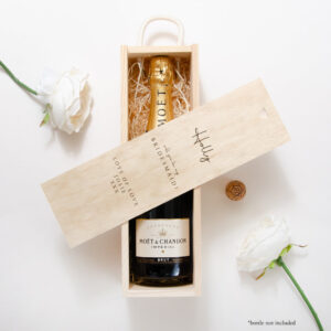 A perfect gift for a wine lover, our personalised wine boxes make a stunning gift with a range of text and image options available.